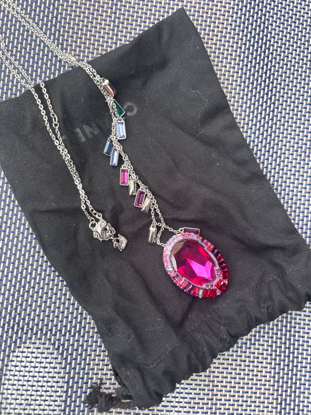 Swarovski ketting, Ophalen of Verzenden, Zo goed als nieuw, Roze