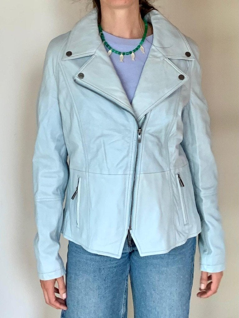 Veste en cuir ARMA, Taille 38/40 (M), Enlèvement ou Envoi, Comme neuf, Bleu