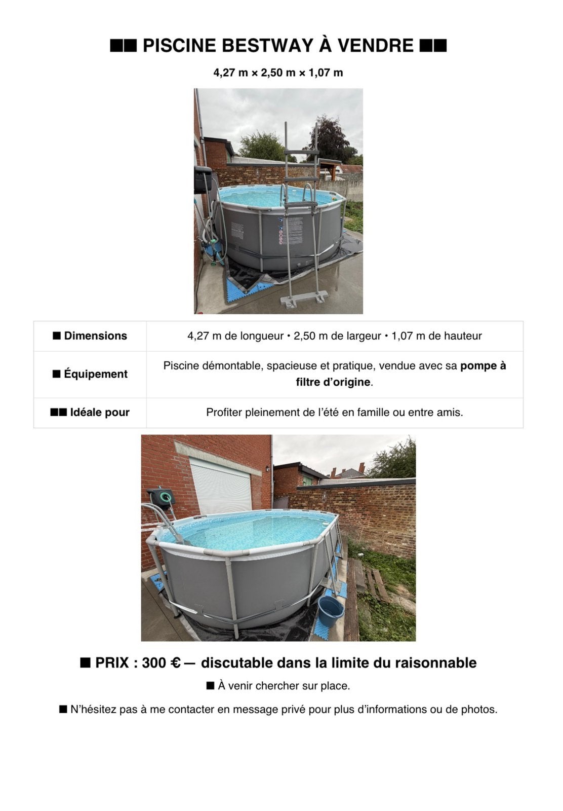 Piscine Bestway, Jardin & Terrasse, Enlèvement, Comme neuf