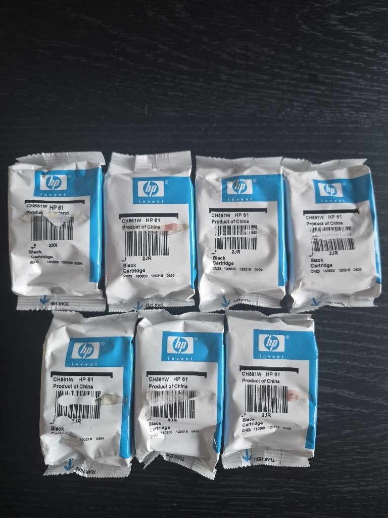 7x HP 61 Black Inktcartridge, Ophalen of Verzenden, Nieuw, Cartridge, HP