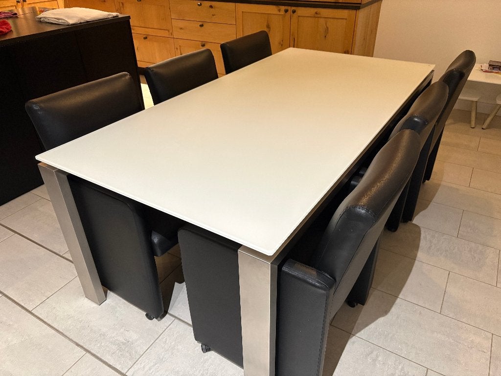 6 sièges en similicuir, Maison & Meubles, Chaises, Autres matériaux, Enlèvement, Modern, Noir