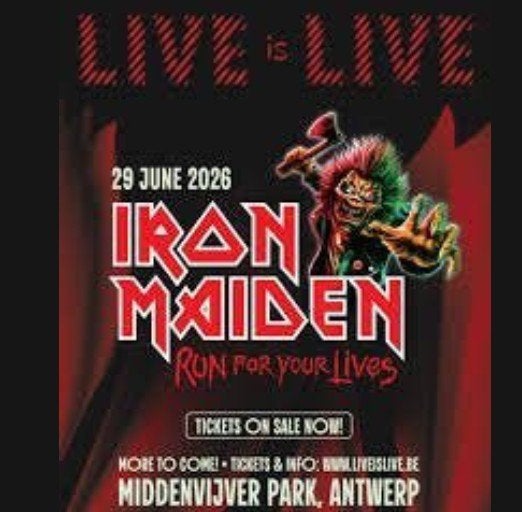 tickets voor Iron Maiden, live is live maandag 29 juni, Tickets en Kaartjes