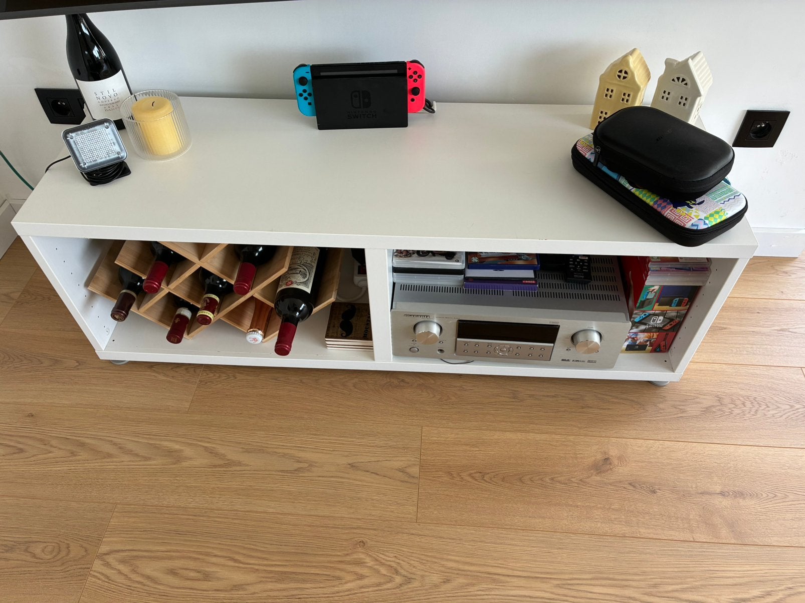 Wit tv meubel Ikea, Huis en Inrichting, Ophalen, Minder dan 50 cm, Gebruikt, 100 tot 150 cm