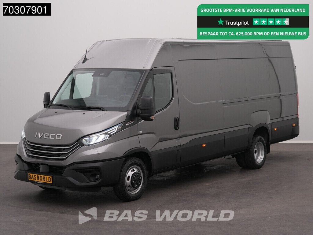 Iveco Daily 35C21 3.0L Automaat L3H2 210PK Dubbellucht ACC L, Auto's, Stof, Euro 6, 4 cilinders, Bedrijf