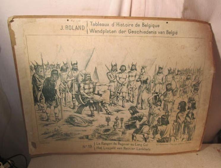Hele Oude Schoolplaat - renier lankhals - 84x62, Antiek en Kunst, Ophalen of Verzenden