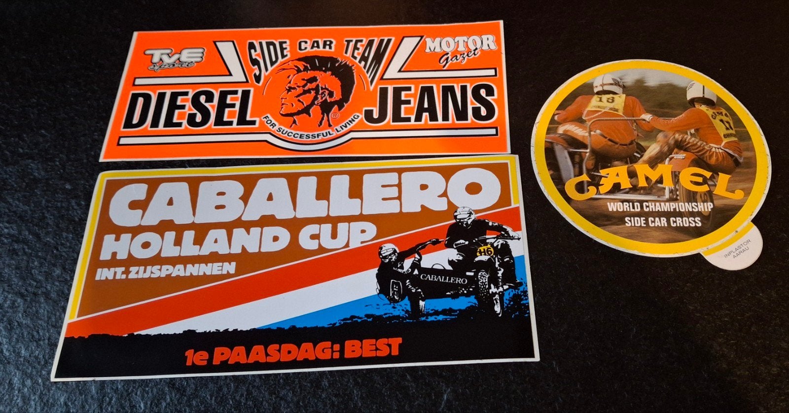 Lot d'autocollants Moto motocross sidecar Diesel Camel Cabal, Collections, Enlèvement ou Envoi, Comme neuf, Voiture ou Moto