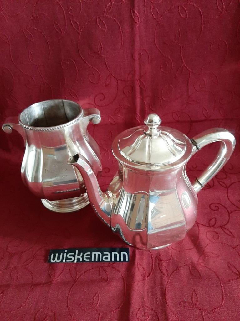 Wiskemann theepot verzilverd, Antiek en Kunst, Ophalen of Verzenden