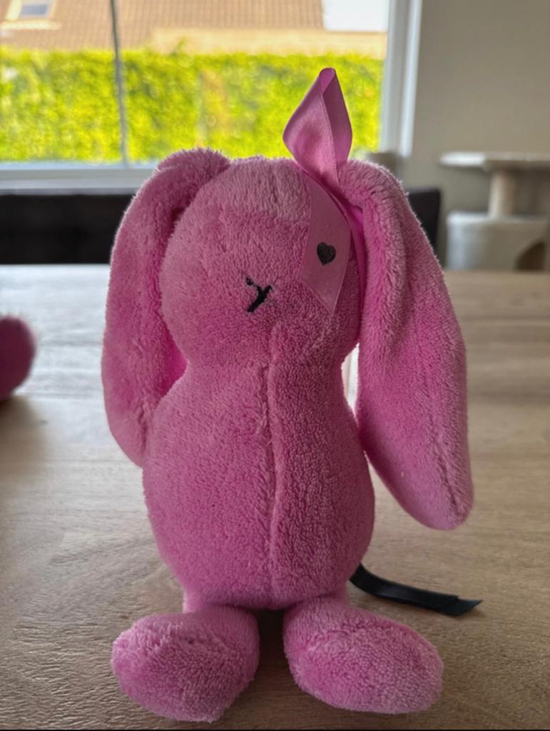 Roze knuffelkonijn, Ophalen of Verzenden, Zo goed als nieuw, Roze