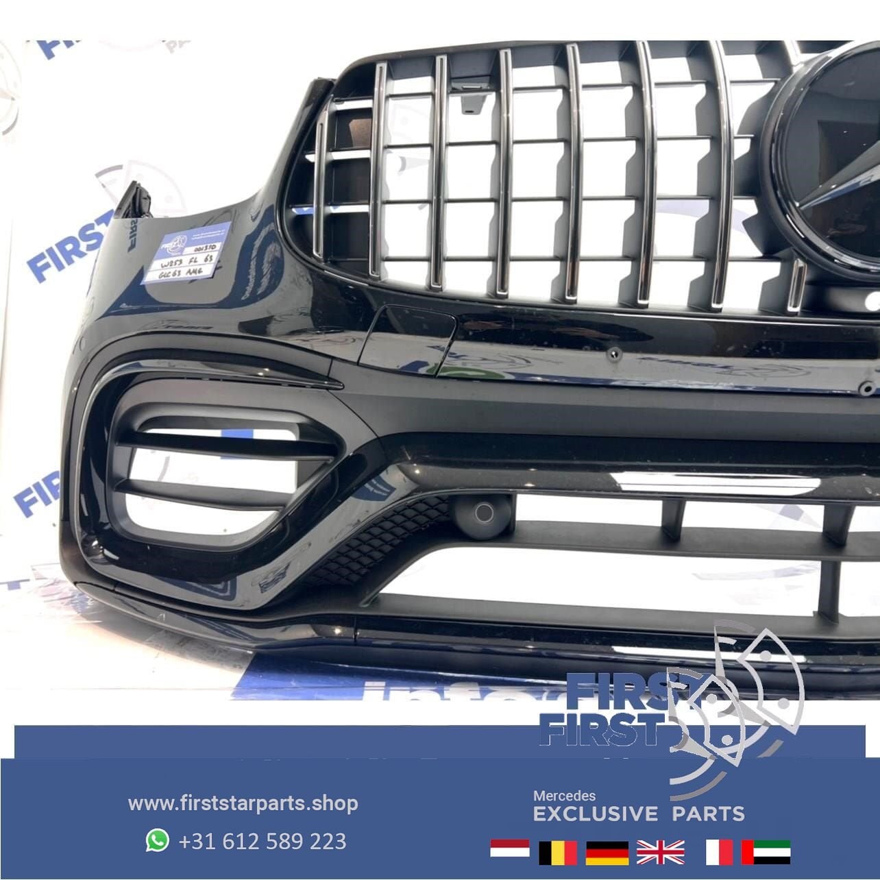 W253 C253 FACELIFT GLC63 AMG VOORBUMPER COMPLEET ZWART Merce, Utilisé, -, Avant, -