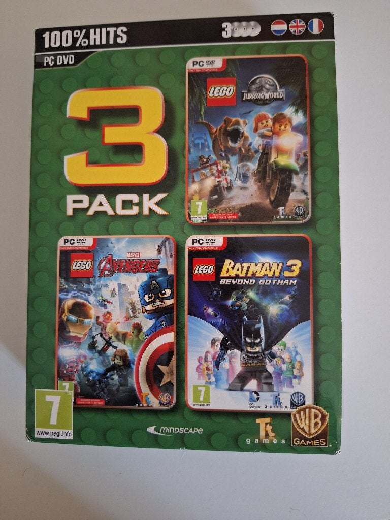 3 PC-games Lego, 1 speler, Eén computer, Zo goed als nieuw, Vanaf 7 jaar