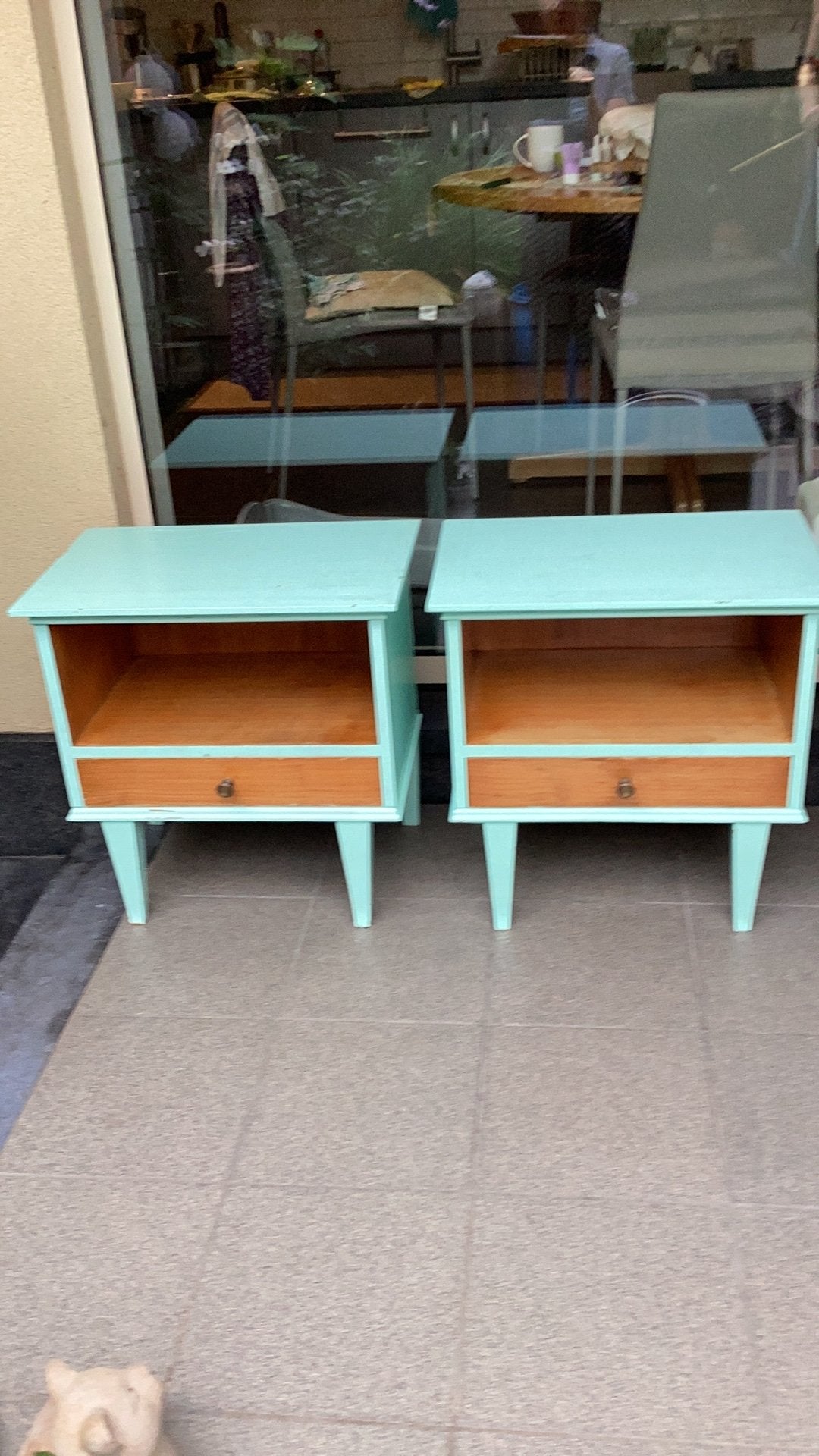 Tables de chevet vintage, 45 à 65 cm, Enlèvement, Utilisé, 55 à 70 cm