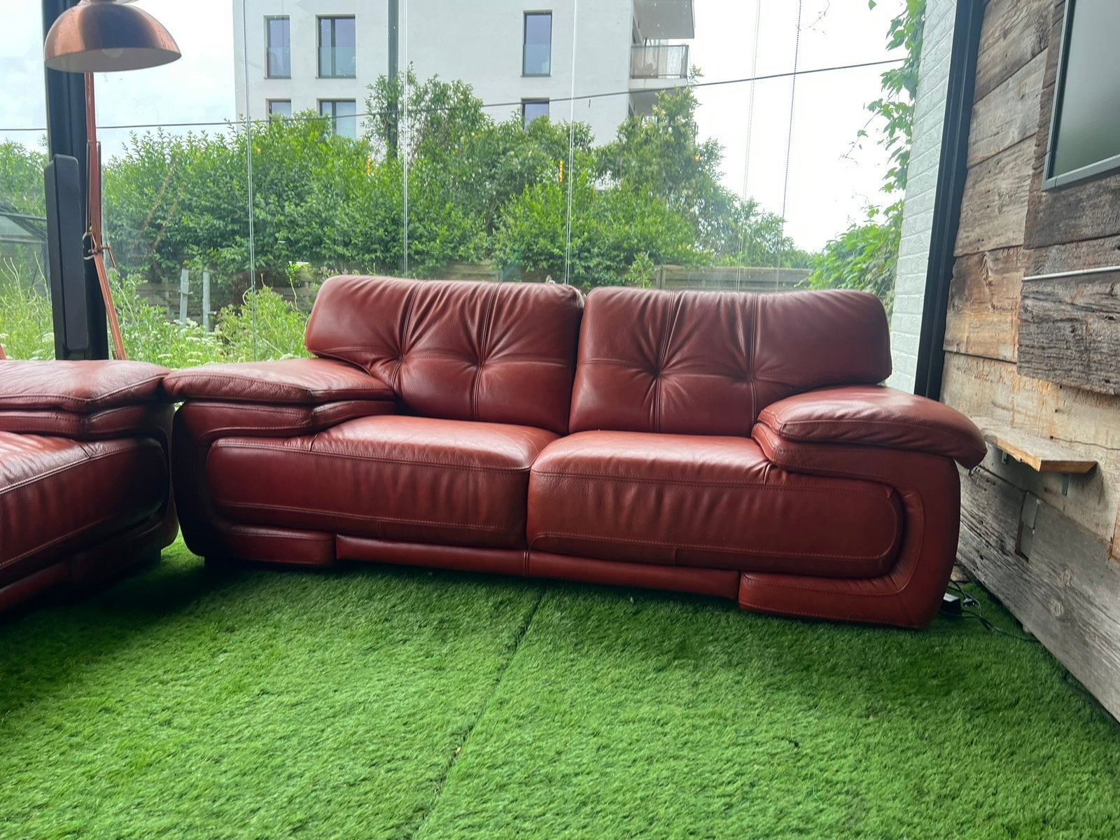 Chateaux d'Ax leren fauteuil, Huis en Inrichting, Ophalen, Gebruikt, Leer