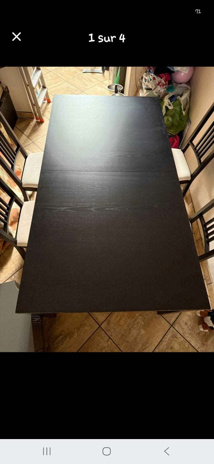 table de salle a manger, Enlèvement