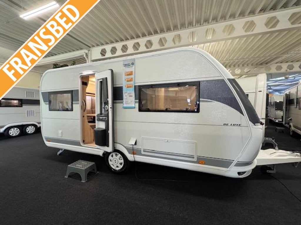 Hobby De Luxe 460 UFE 2026 BLACKLINE ACTIE!, Caravans en Kamperen, Rondzit, Schokbreker, 5 tot 6 meter, Tot en met 4