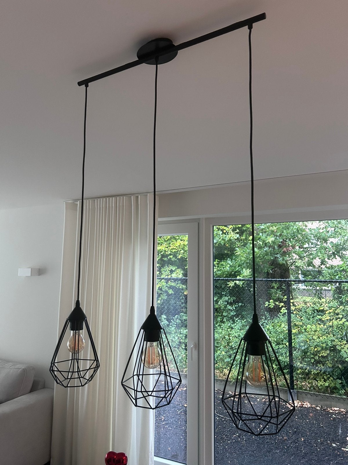 Set van 3 hanglampen, Huis en Inrichting, Lampen | Hanglampen, Ophalen, Zo goed als nieuw