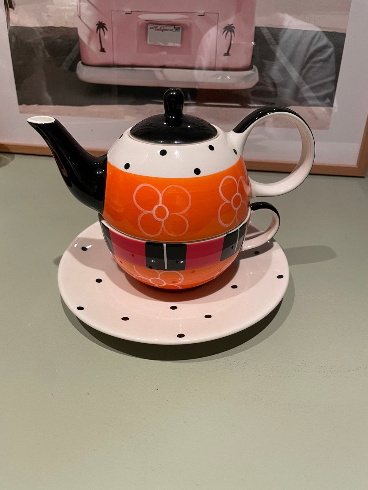 Theeservies Nieuw Hand painted, Antiek en Kunst, Ophalen of Verzenden