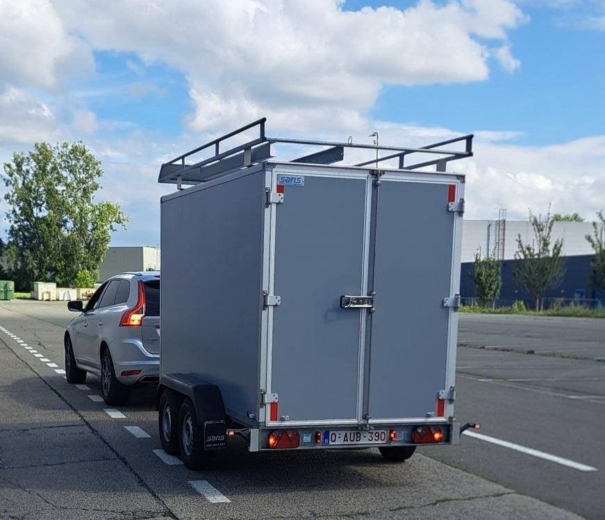Professioneel dakrek gesloten aanhangwagen Gegalvaniseerd, Auto diversen, Auto-accessoires, Ophalen, Zo goed als nieuw