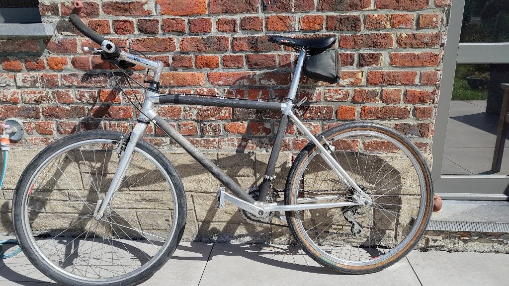 Vélo hybride rétro - Cadre Alu/Carbone - En l'état, Frein sur jante, Moins de 47 cm, Enlèvement, Autre