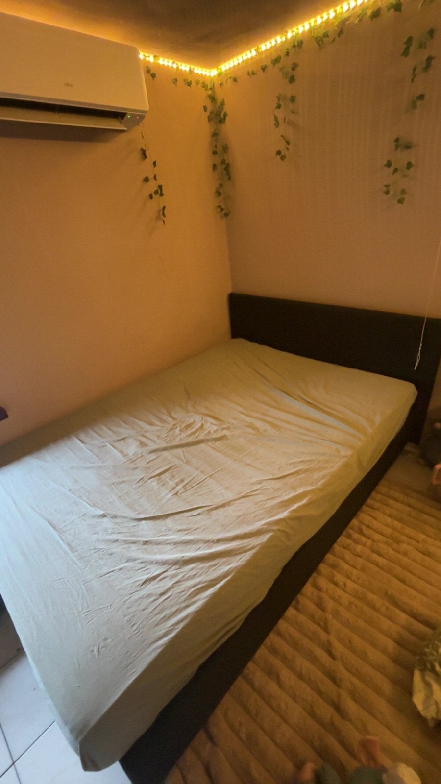 Boxpring 140x200, Huis en Inrichting, Ophalen, Gebruikt, Zwart, Twijfelaar