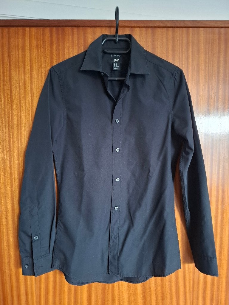 Mannenhemd H&M XS zwart, Vêtements | Hommes, Tour de cou 38 (S) ou plus petit, Comme neuf, Enlèvement, H&M