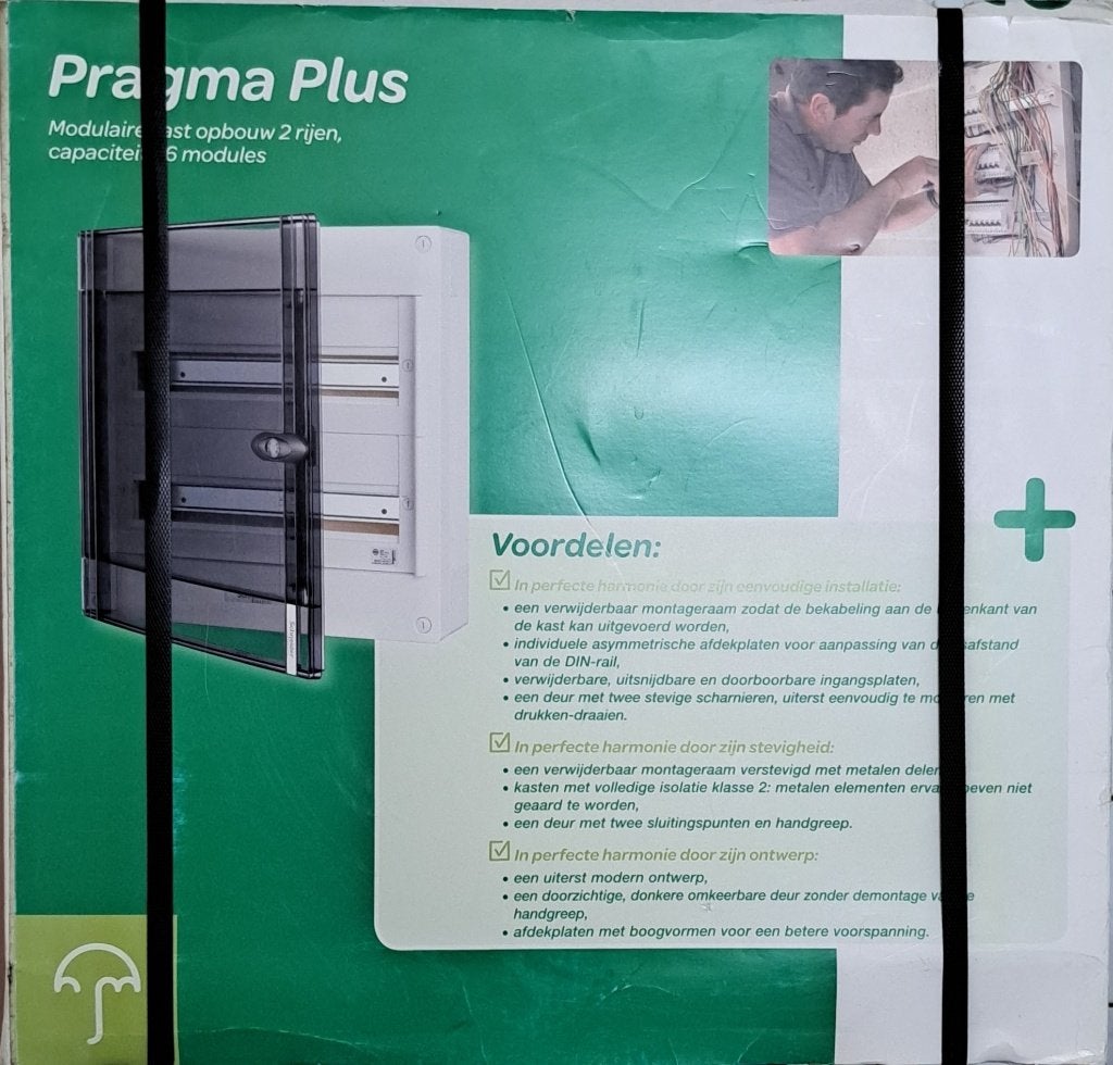 Schneider zekeringkast, 2 x 18 (=36) modules, opbouw, Ophalen, Nieuw, Schneider Electric, Groepenkast