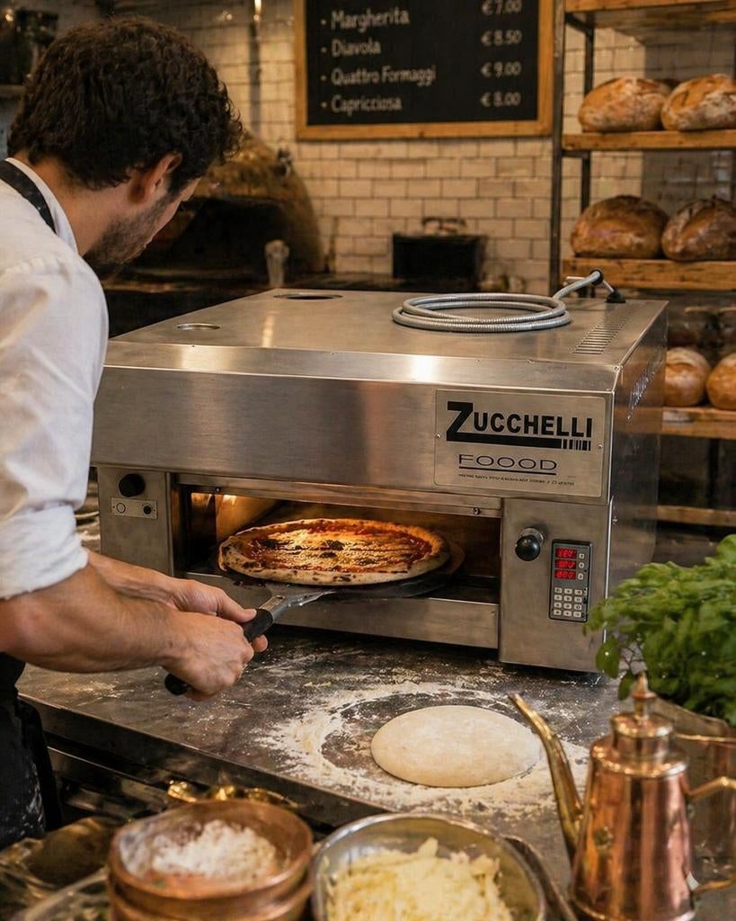 Four à pizza professionnel ZUCHELLI en inox - 120€, Caravanes & Camping, Enlèvement ou Envoi