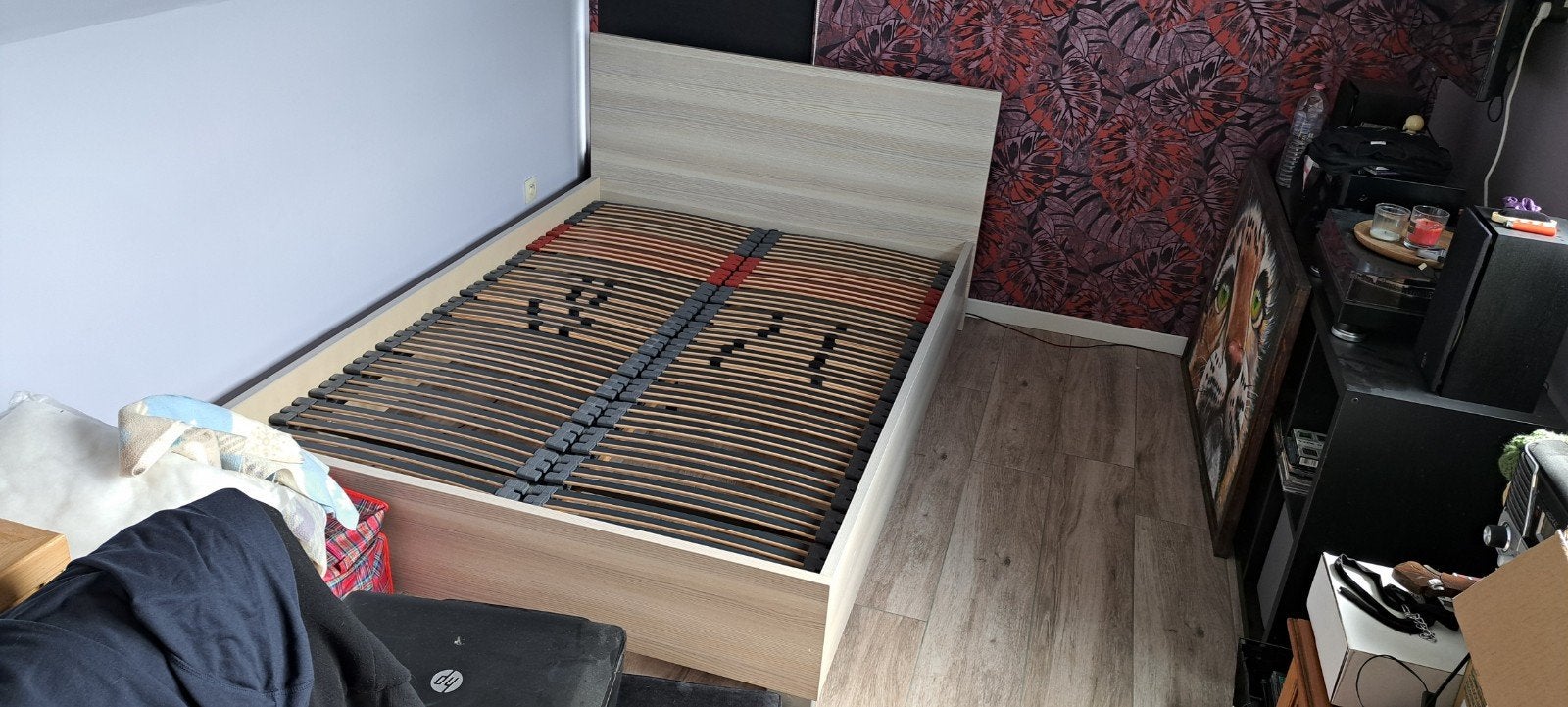 Ikea bed 140 x 200 cm + lattenbodem (matras mag gratis erbij, Queen size, Beige, Enlèvement, 200 cm