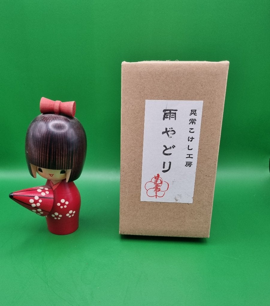 Joli kokeshi Ayamadori de Kojo Tanaka, Japon, Bois, Peint, Boîte