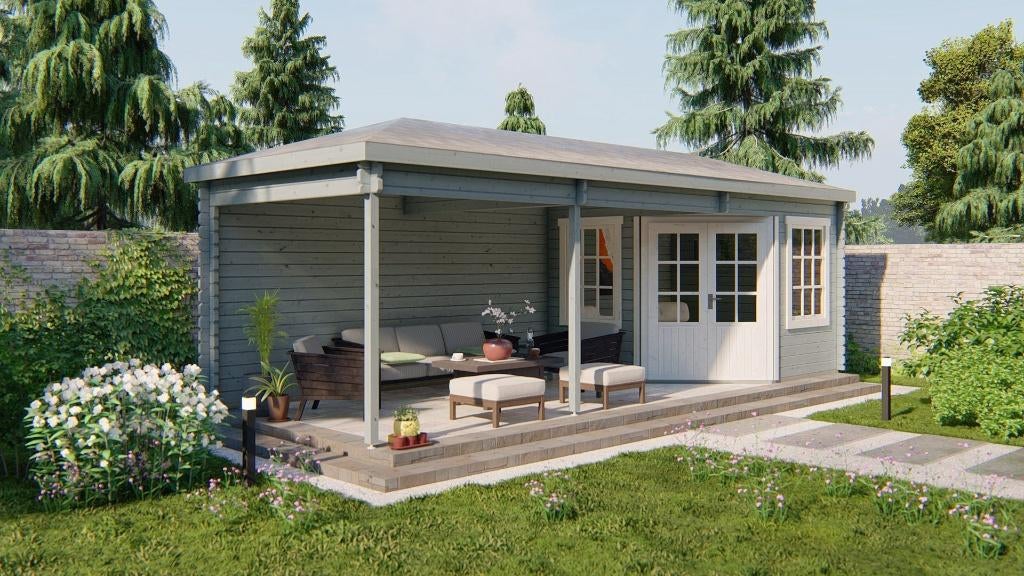 Cabane en rondins - Bertil Garden House | 44 mm | épicéa, Envoi, Neuf