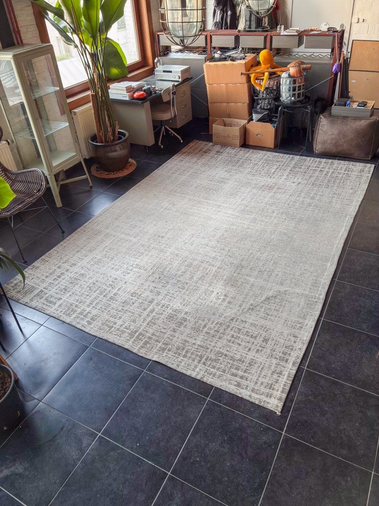 tapijt grijs met patroon, Ophalen, Gebruikt, 200 cm of meer, 200 cm of meer