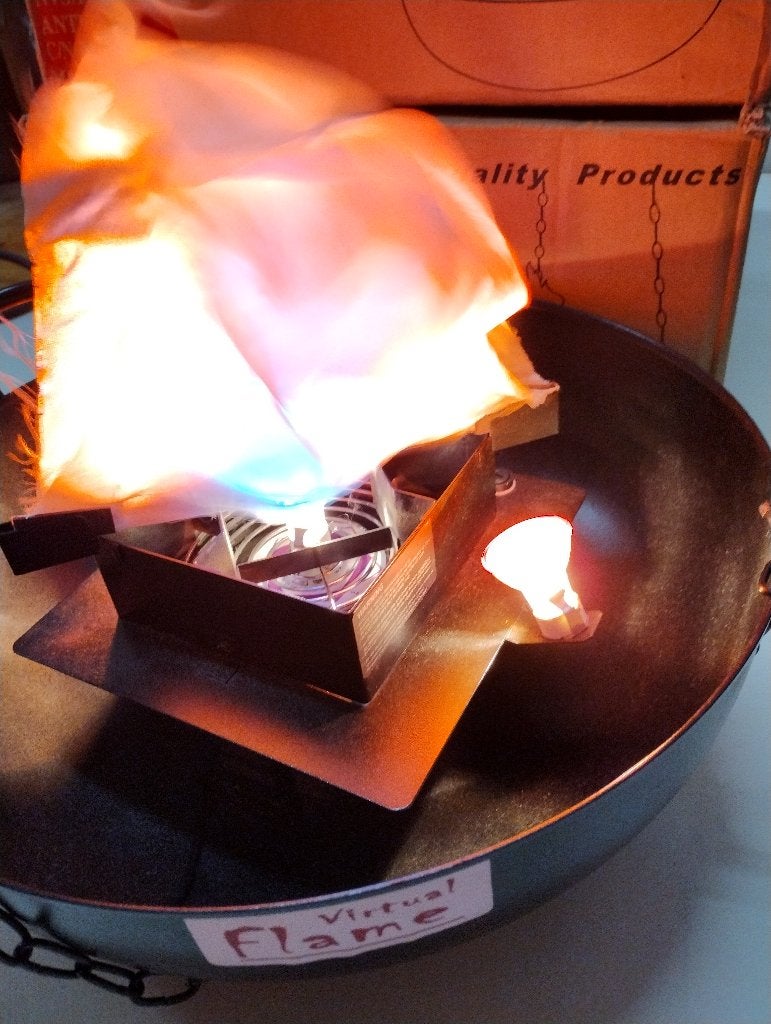 2 x virtual flame, Muziek en Instrumenten, Ophalen, Gebruikt, Licht