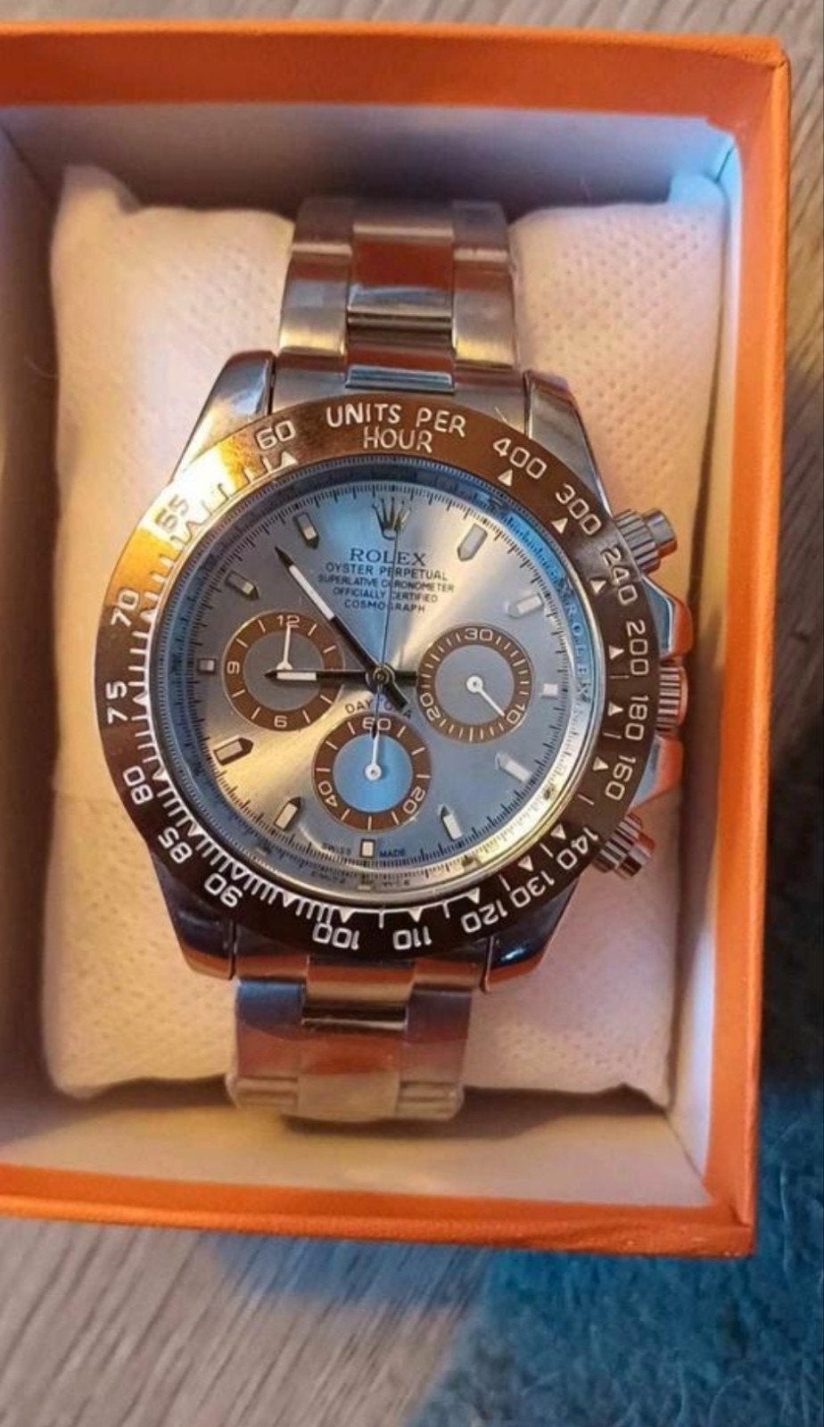 Chronographe de travail Rolex Daytona Ice Blue, Rolex, Enlèvement ou Envoi, Acier, Acier