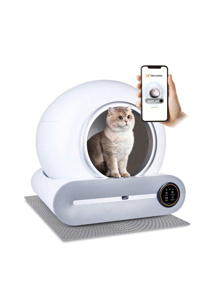 Elektronische kattenbak, Animaux & Accessoires, Bacs à litière, Enlèvement, Autonettoyant, Comme neuf, Ouvert