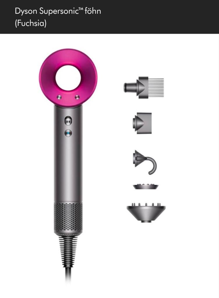 Sèche-cheveux Dyson Supersonic Fuchsia

sèche-cheveux, Enlèvement ou Envoi, Neuf, Soin des cheveux