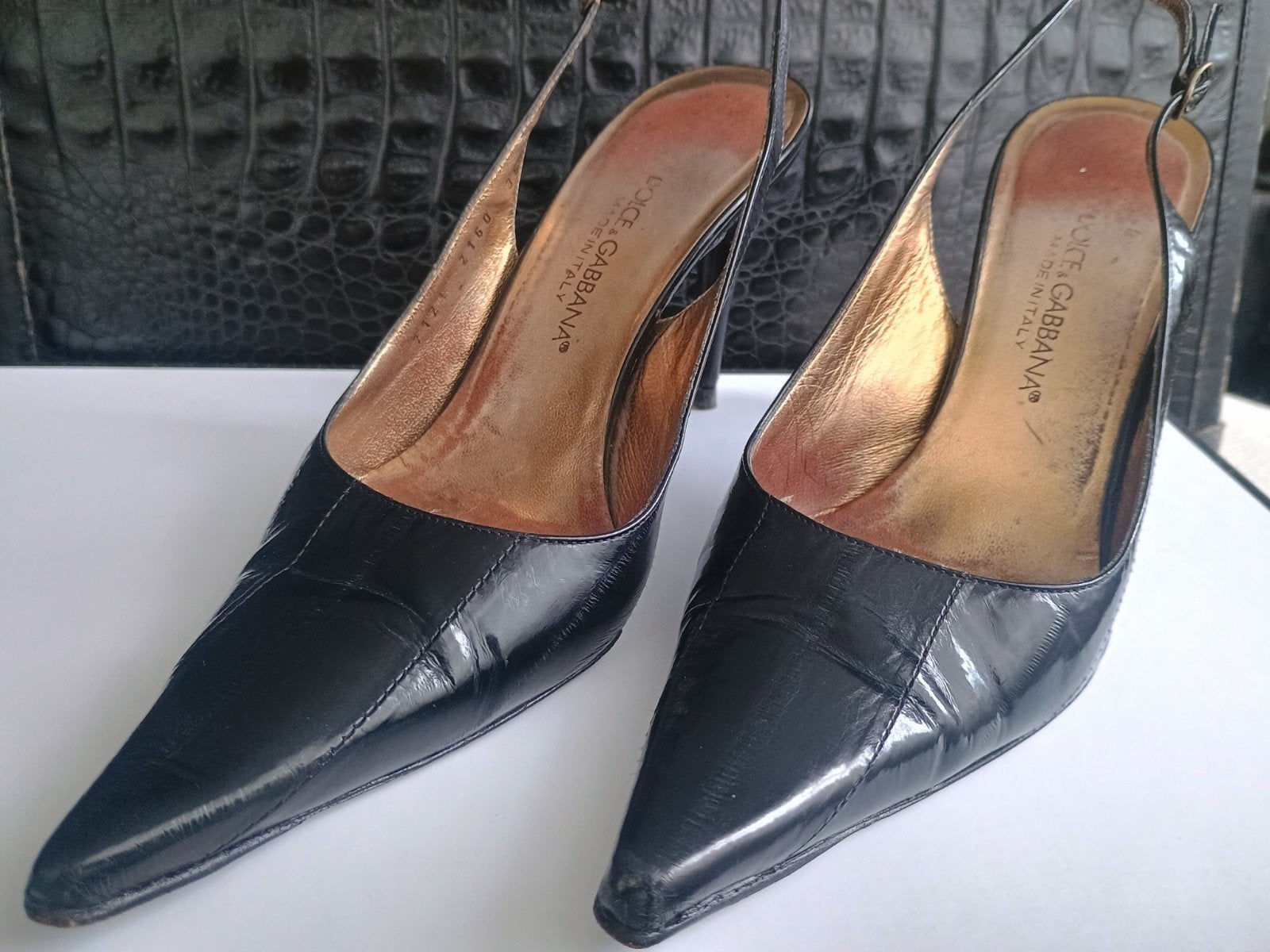 Sac à bandoulière Dolce & Gabbana 36 noir, Dolce & Gabbana, Enlèvement ou Envoi, Chaussures à haut talons, Porté