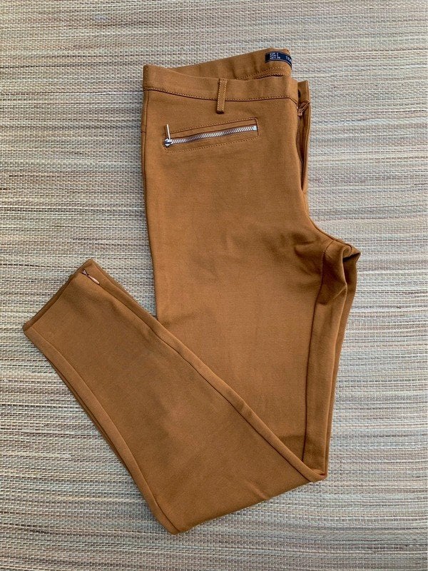 Stretchbroek Zara - Maat M - In zeer goede staat, Kleding | Dames, Maat 38/40 (M), Bruin, Zara, Ophalen of Verzenden