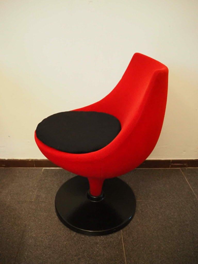 Space Age design kuipstoel, Polaris stoel 1960s, Zo goed als nieuw, Stof, Eén, Ophalen
