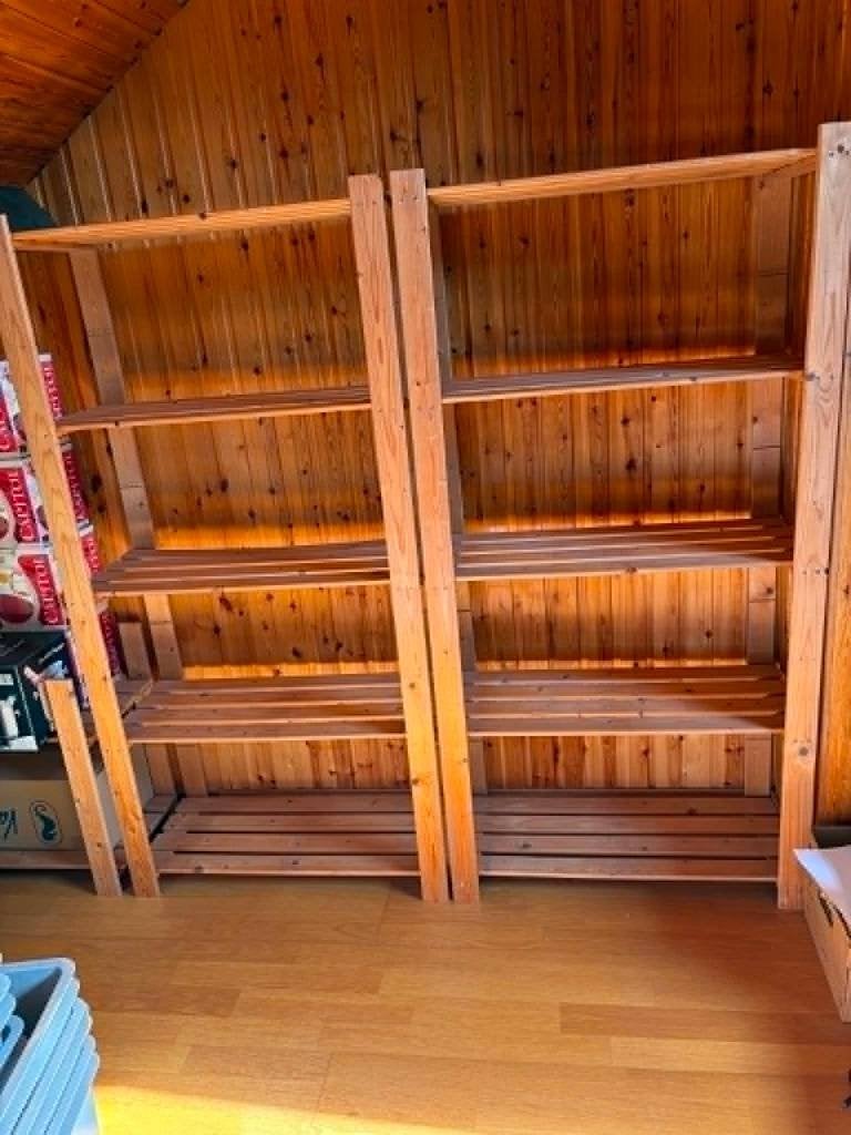 houten stapelrekjes, Huis en Inrichting, Ophalen, Hout, Zo goed als nieuw, Bruin