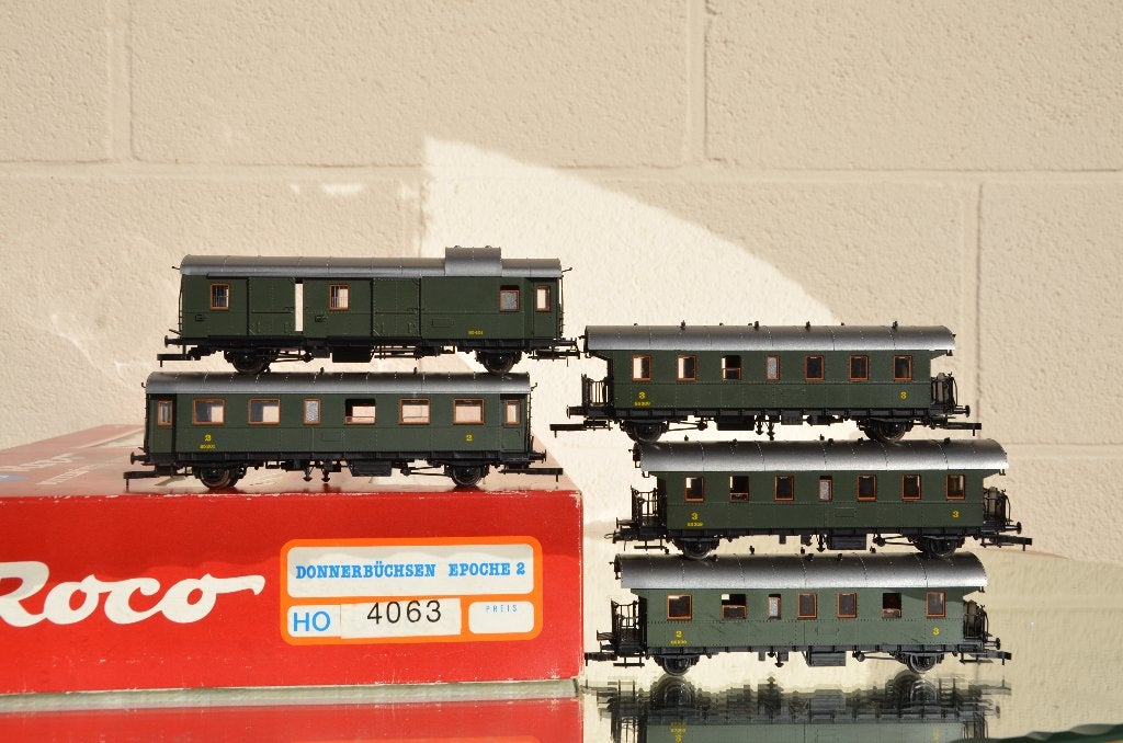 HO roco-4063 coffret Époque II-5 Voitures voyageurs-SNCB, Enlèvement ou Envoi, Utilisé, Roco