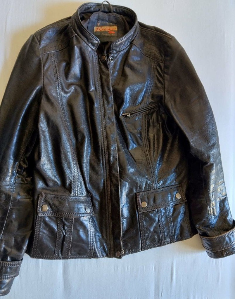 Blouson femme en cuir marron foncé Redskins, Taille 46/48 (XL) ou plus grande, Enlèvement ou Envoi, Redskins, Brun