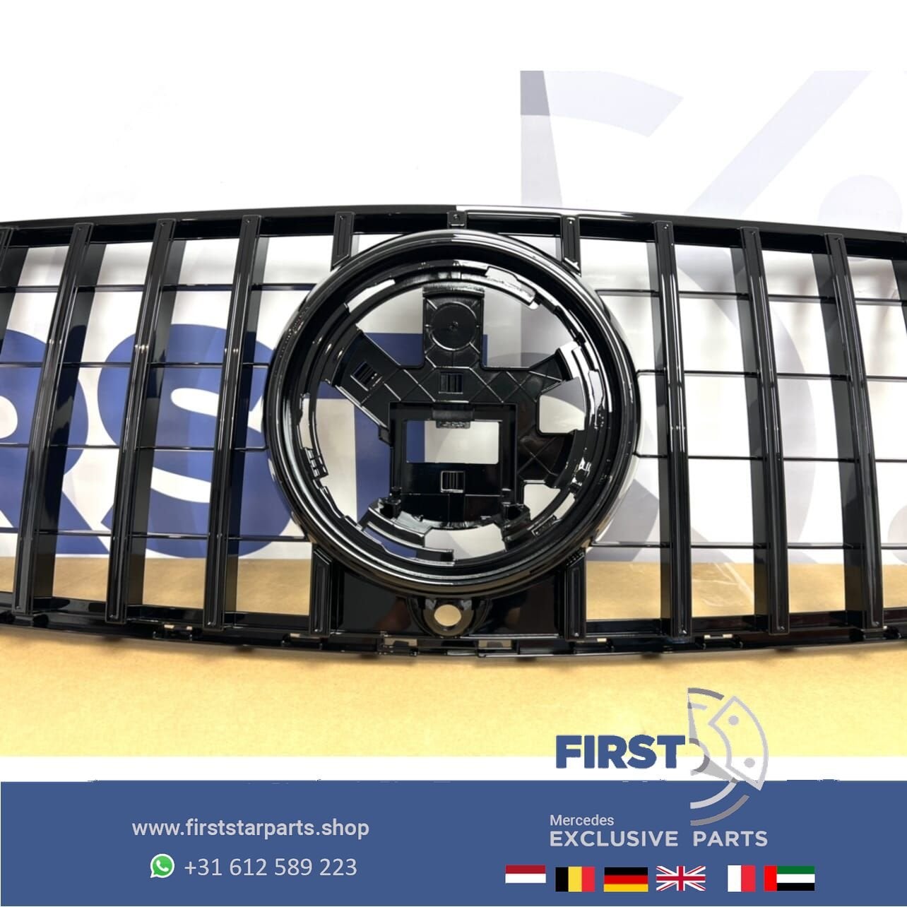 W167 C167 GLE AMG GT GRIL 2019-2022 ZWART/CHROME PANAMERICAN, Gebruikt, -, Ophalen of Verzenden, -