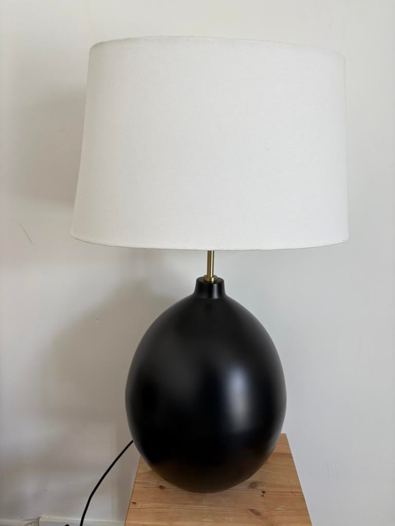 Lampe de table noire, Enlèvement, Comme neuf, Métal