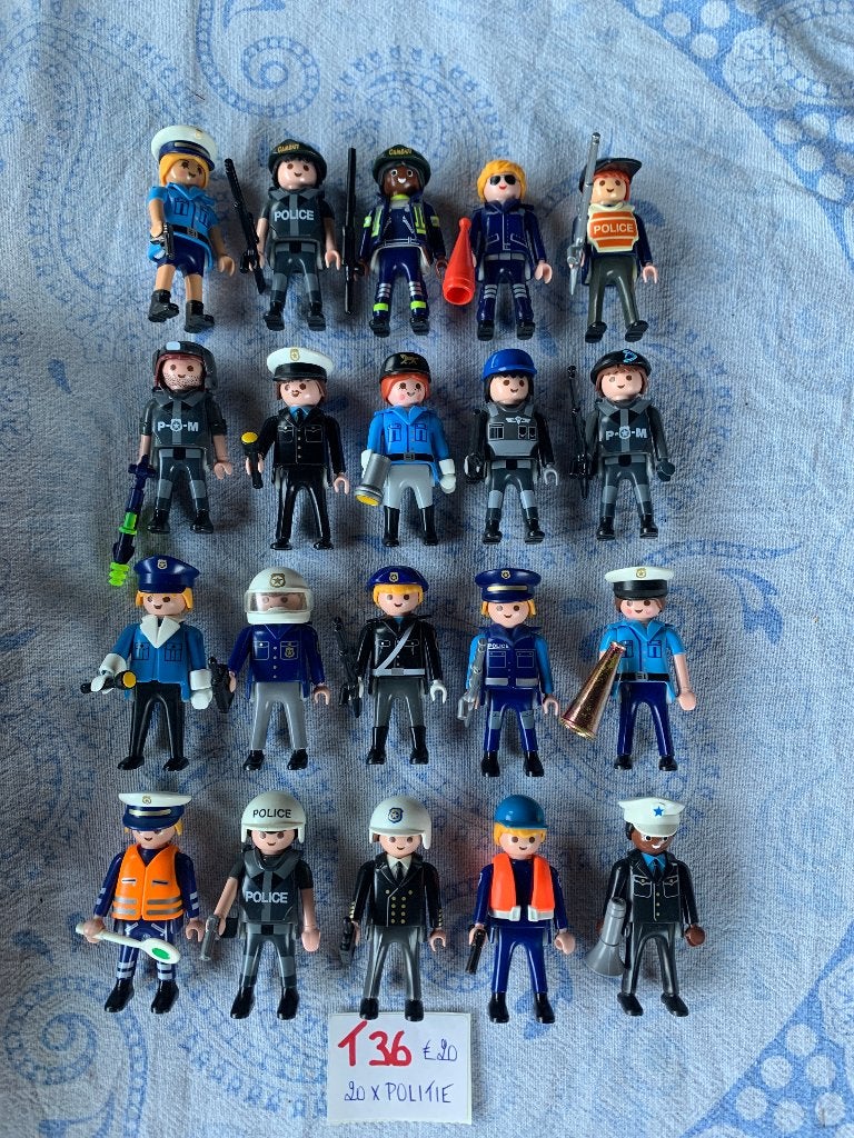 PLAYMOBIL: T36: LOT 20 POLITIEFIGUREN, Kinderen en Baby's, Speelgoed | Playmobil, Losse onderdelen, Ophalen of Verzenden, Zo goed als nieuw