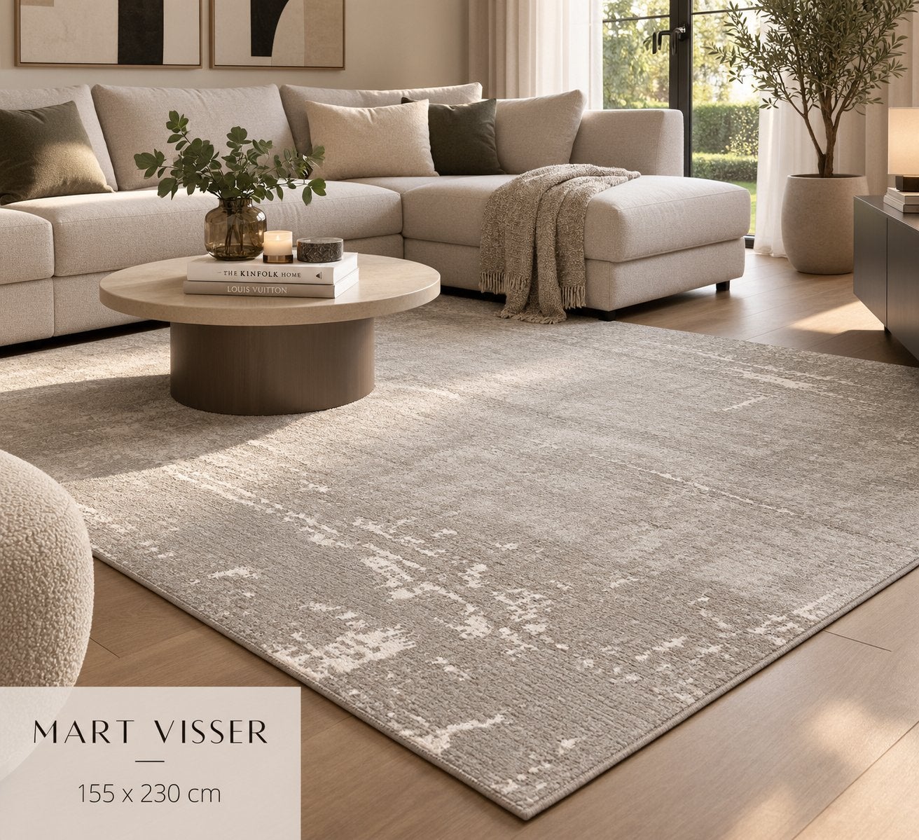 Tapis Mart Visser 155 x 230 cm — nouveau prix 369€, Enlèvement, Comme neuf, Beige