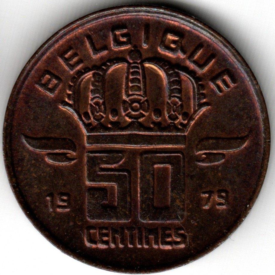 Belgique : 50 Centimes 1979 FR Morin 700 Réf 16705, Enlèvement ou Envoi, Bronze, Monnaie en vrac