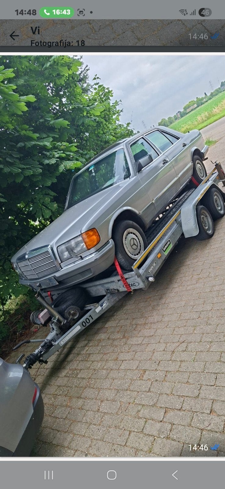 Oldtimer mercedes 126  280se, Auto's, Automaat, 4 deurs, Particulier, Zilver of Grijs
