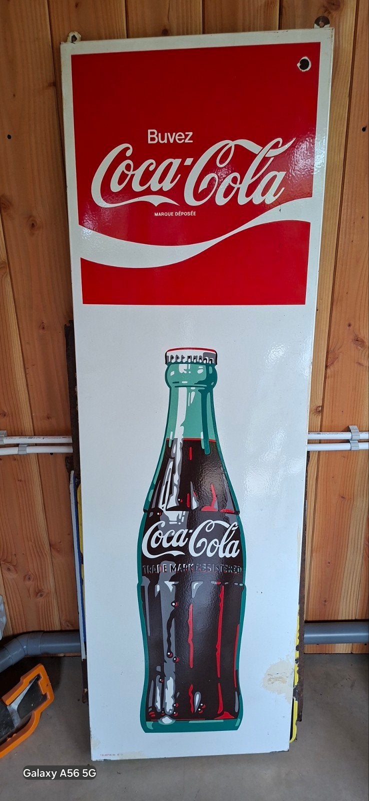 Coca-Cola  emaille reclamebord, Verzamelen, Ophalen, Reclamebord