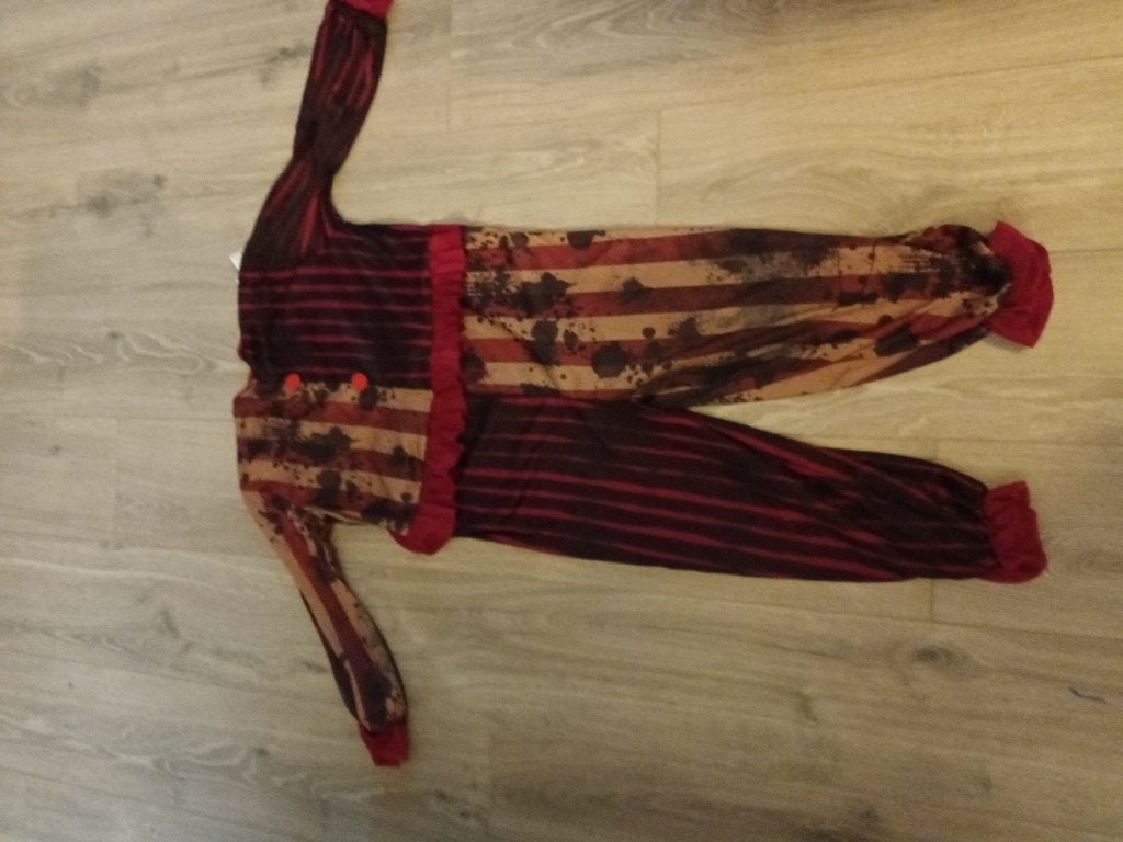 Halloween  scary clown pakje 122/128, Kinderen en Baby's, Ophalen of Verzenden, Zo goed als nieuw, 122 t/m 128, Jongen of Meisje