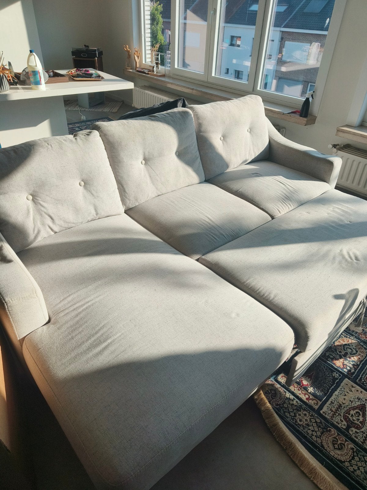 Zetel met gebruikssporen, Huis en Inrichting, Ophalen, Gebruikt, 125 tot 150 cm, Stof