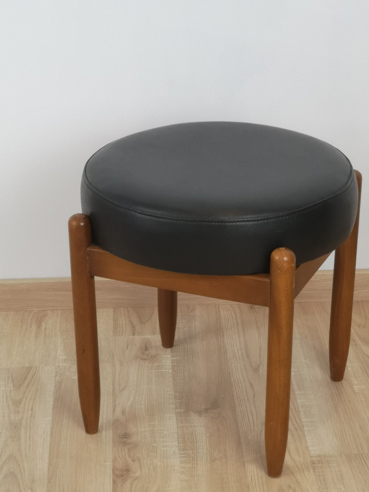Pouf et tabouret scandinave des années 70, Enlèvement ou Envoi, Utilisé, Bois